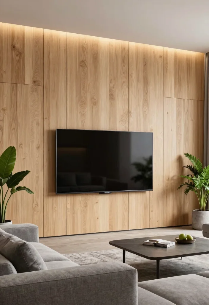 18 Living Room Decor Around TV Ideas Balanced and Stylish - 4. Textured Wall Panels 1