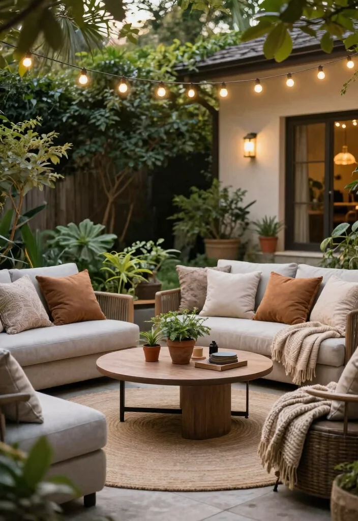 18 Living Room With Round Coffee Table Ideas Flow and Balance - 10. Outdoor Living Rooms 1