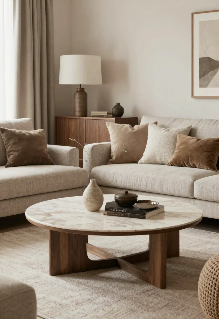 18 Living Room With Round Coffee Table Ideas Flow and Balance - 18. Harmonizing Elements 1