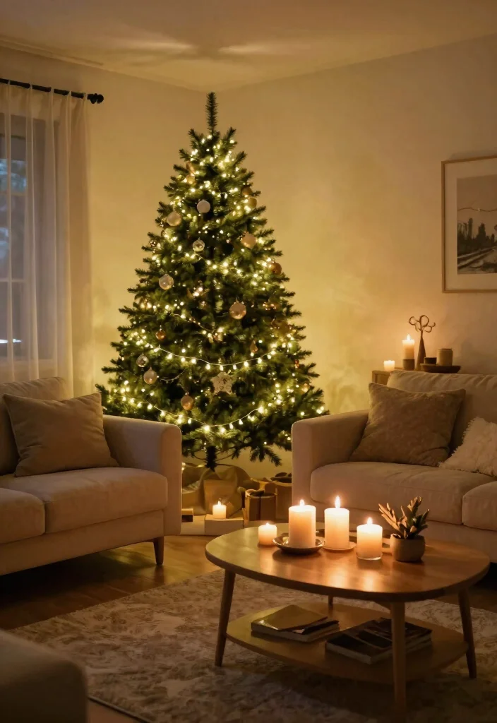 18 Living Room Xmas Decor Ideas Cozy Festive Magic - 14. Warm Lighting Options 1