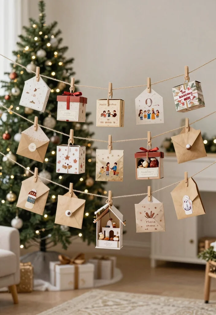 18 Living Room Xmas Decor Ideas Cozy Festive Magic - 16. Advent Calendar Displays 1