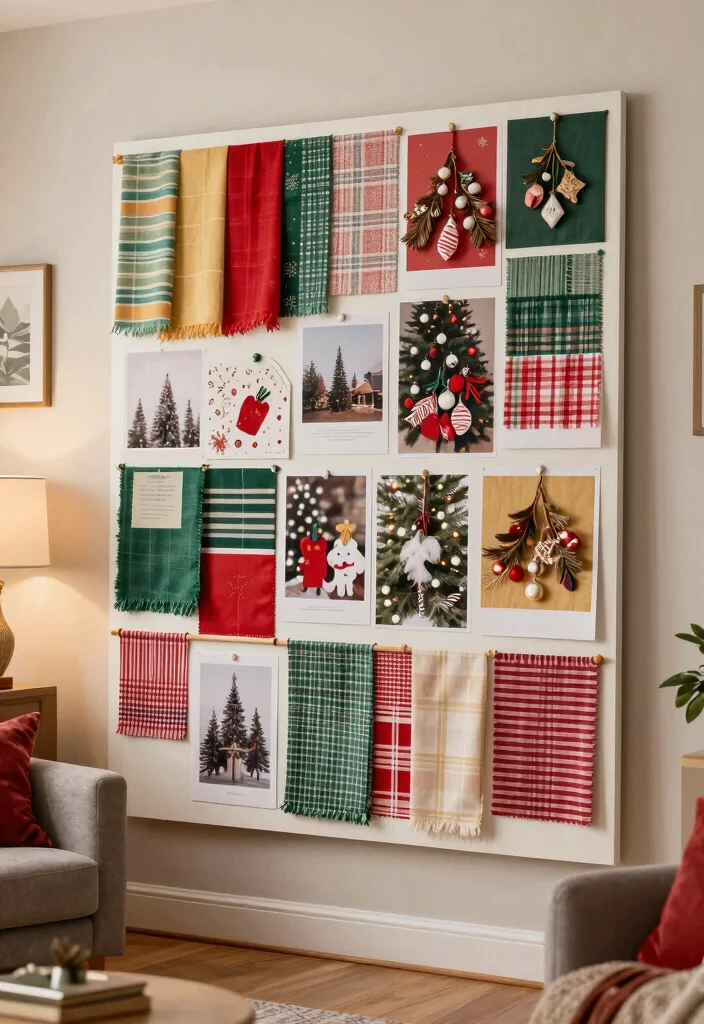 18 Living Room Xmas Decor Ideas Cozy Festive Magic - 17. Seasonal Mood Boards 1