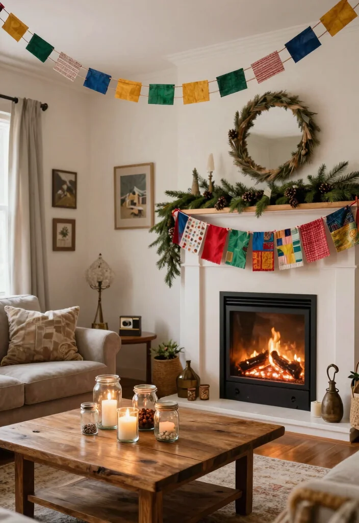 18 Living Room Xmas Decor Ideas Cozy Festive Magic - 3. Recycled Material Decor 1