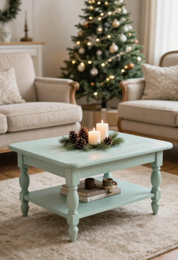18 Living Room Xmas Decor Ideas Cozy Festive Magic - 7. Upcycled Furniture 1