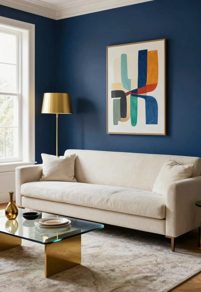 18 Mario Bellini Sofa Living Room Ideas: Iconic Statement Style - 1. Bold Contrasts with a Touch of Glam 1