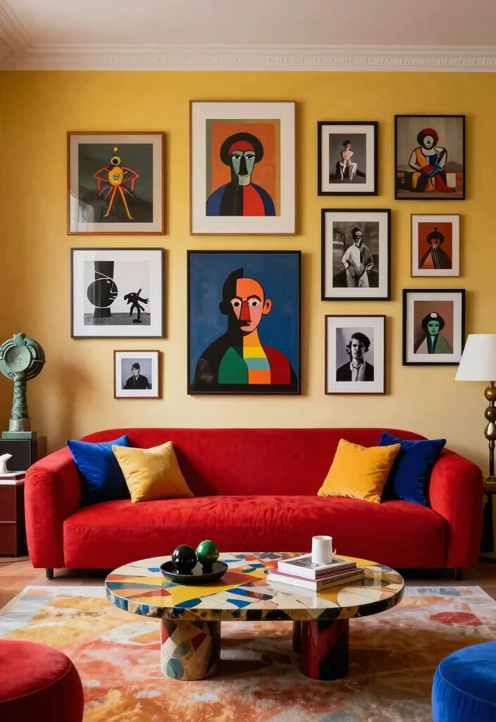 18 Mario Bellini Sofa Living Room Ideas: Iconic Statement Style - 11. Artistic Haven 1