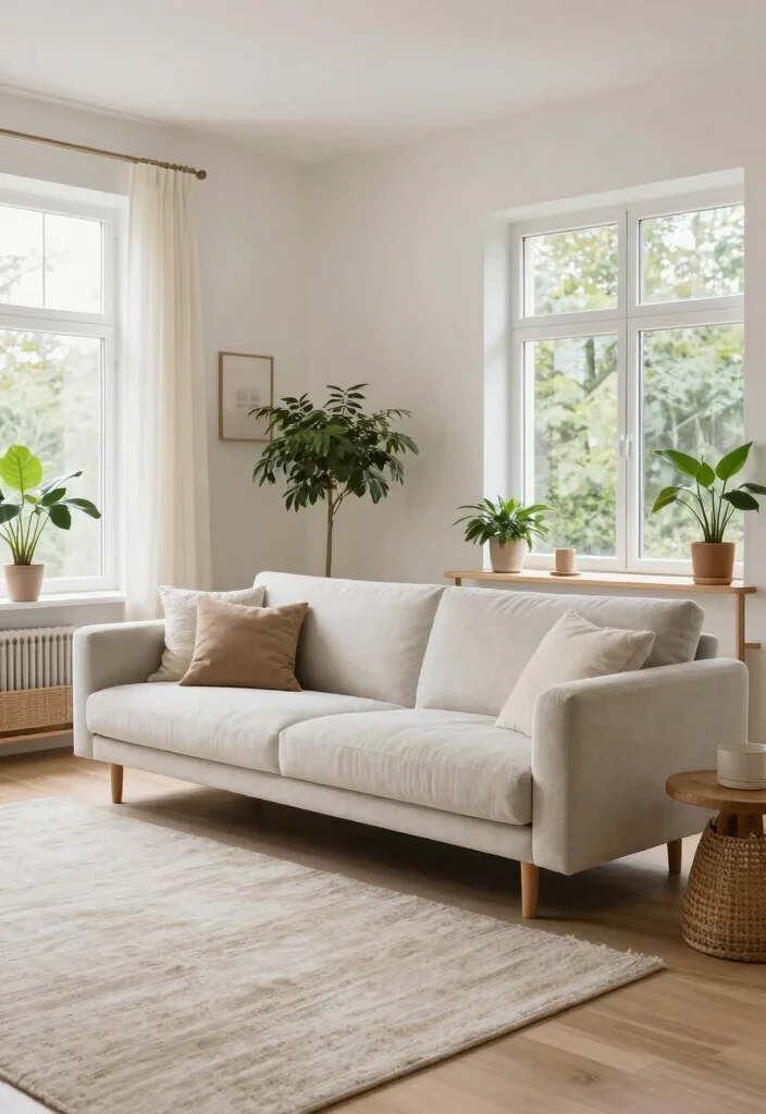 18 Mario Bellini Sofa Living Room Ideas: Iconic Statement Style - 15. Light and Airy Scandinavian Style 1