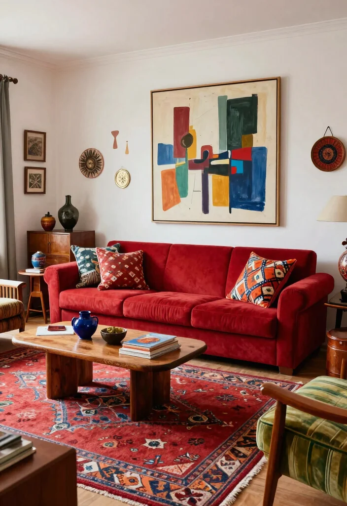 18 Mario Bellini Sofa Living Room Ideas: Iconic Statement Style - 3. Eclectic Mix and Match 1