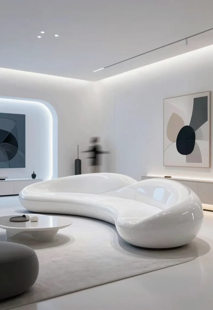 18 Mario Bellini Sofa Living Room Ideas: Iconic Statement Style - 9. Futuristic Flair 1
