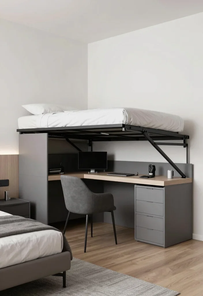 18 Small Bedroom Ideas for Men: Minimalist, Clean, and Modern - 13. Multi-Functional Furniture 1