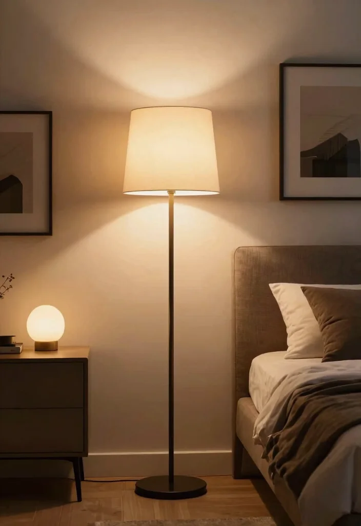 18 Small Bedroom Ideas for Men: Minimalist, Clean, and Modern - 15. Layered Lighting 1