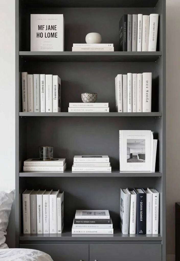 18 Small Bedroom Ideas for Men: Minimalist, Clean, and Modern - 17. Personal Touches with Books 1