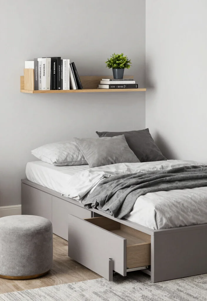 18 Small Bedroom Ideas for Men: Minimalist, Clean, and Modern - 2. Smart Storage Solutions 1