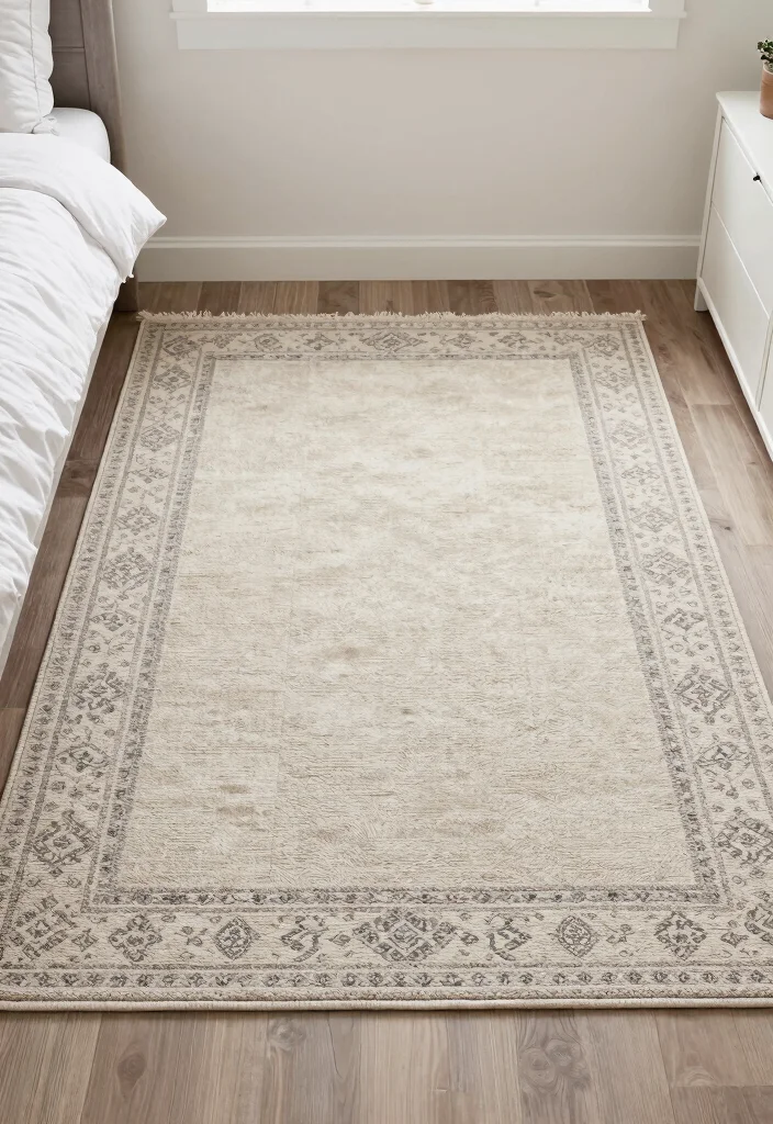 18 Small Bedroom Ideas for Men: Minimalist, Clean, and Modern - 7. Layered Rugs 1