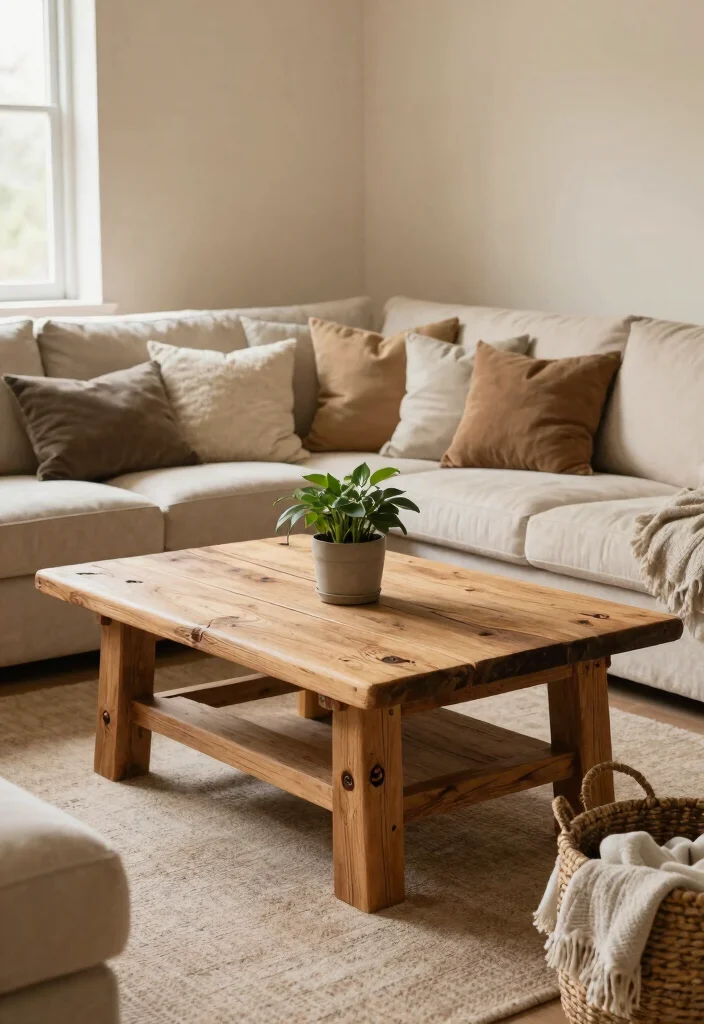 18 Unique Living Room Decor Ideas One of a Kind Style - 1. Reclaimed Wood Furniture 1