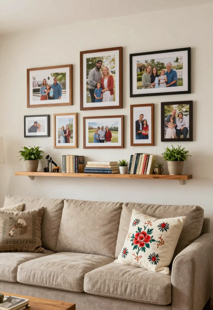 18 Unique Living Room Decor Ideas One of a Kind Style - 10. Personalized Family Touches 1