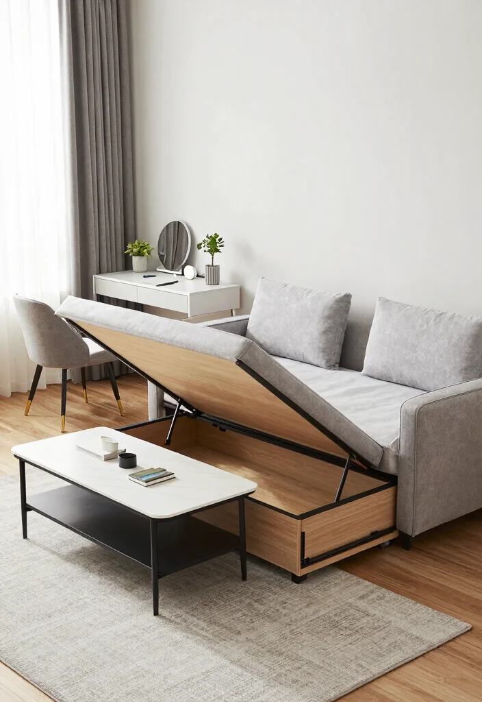 18 Unique Living Room Decor Ideas One of a Kind Style - 13. Multi-Functional Spaces 1