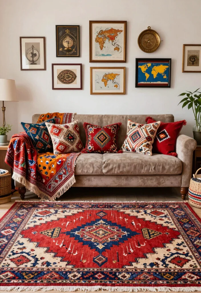 18 Unique Living Room Decor Ideas One of a Kind Style - 16. Global Influences 1