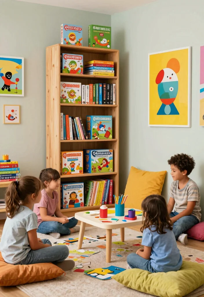 18 Unique Living Room Decor Ideas One of a Kind Style - 18. Family Games and Activities Corner 1