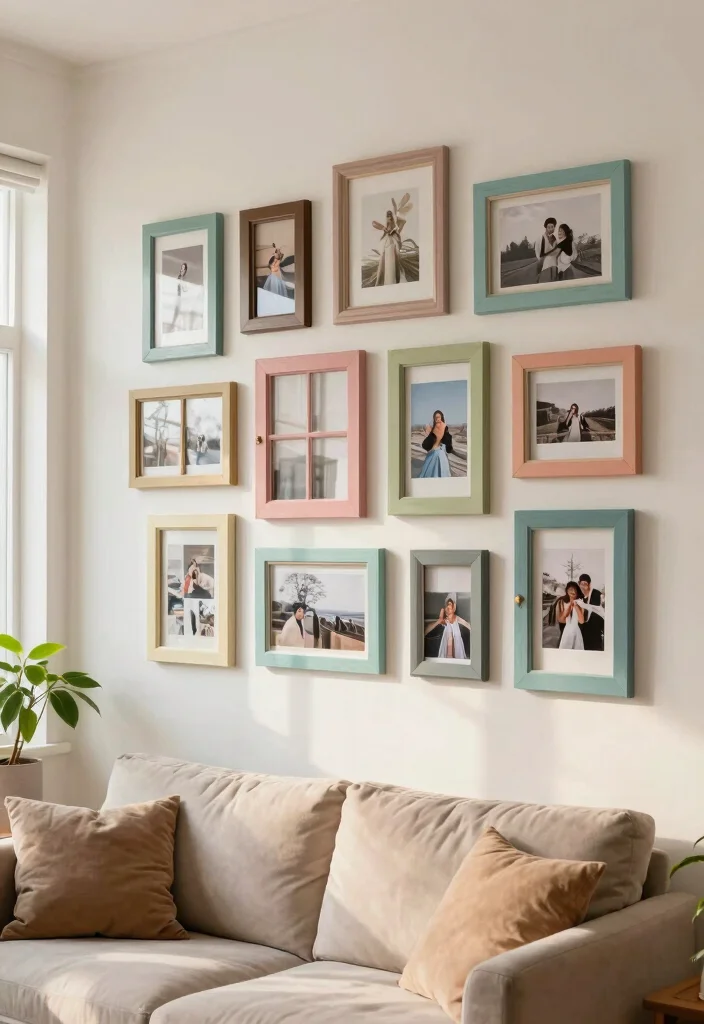 18 Wall Ideas for Living Room That Transform the Space - 10. Upcycled Window Frames 1