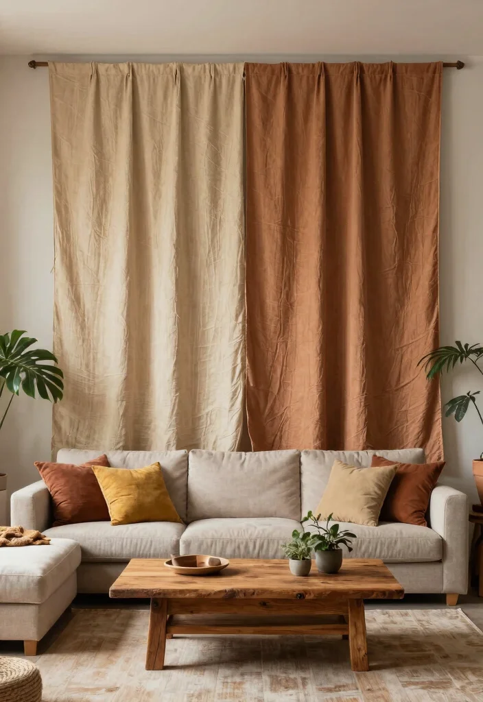 18 Wall Ideas for Living Room That Transform the Space - 5. Textured Fabric Panels 1
