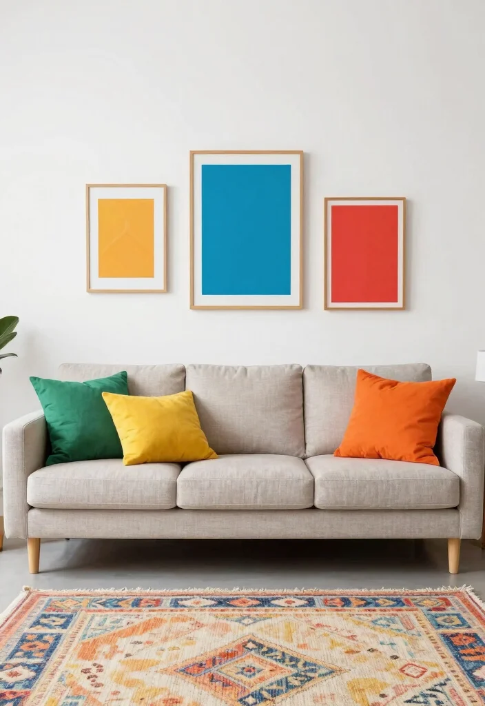 19 Decor Living Room Ideas: Easy Ways to Refresh Your Space - 16. Experiment with Colorful Accents 1