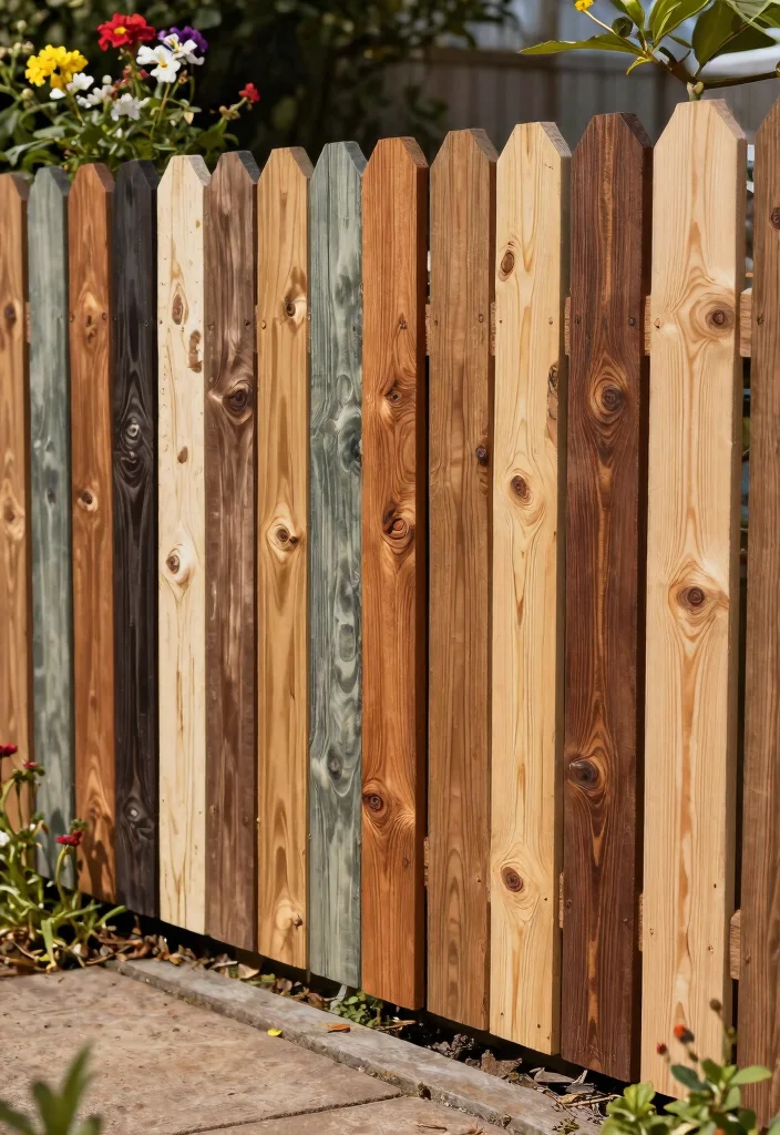 12 Cheapest Fence Ideas That Actually Look Good From the Street - 4. Upcycled Wood Fence 1