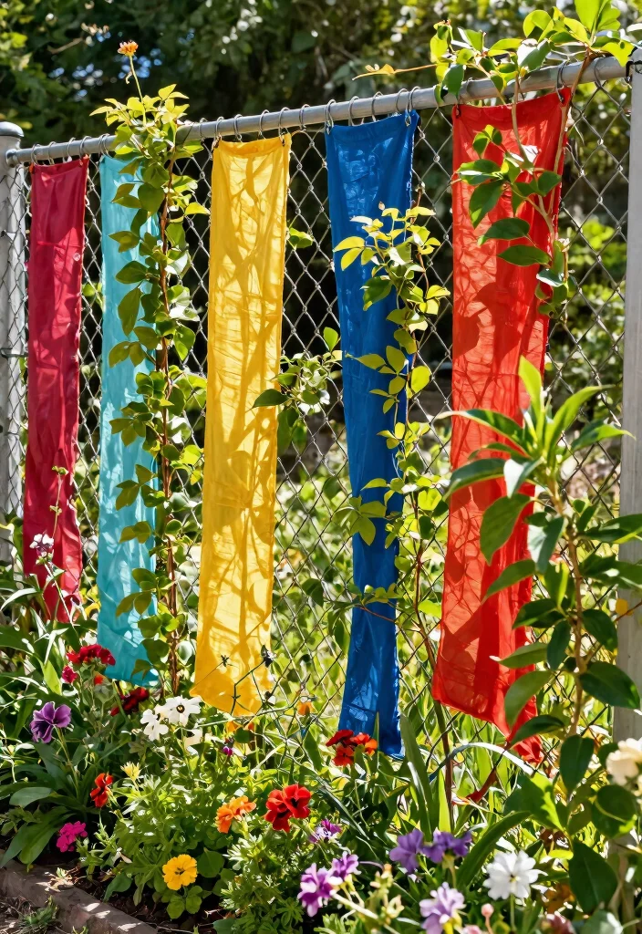 12 Cheapest Fence Ideas That Actually Look Good From the Street - 5. Simple Chain Link with a Twist 1
