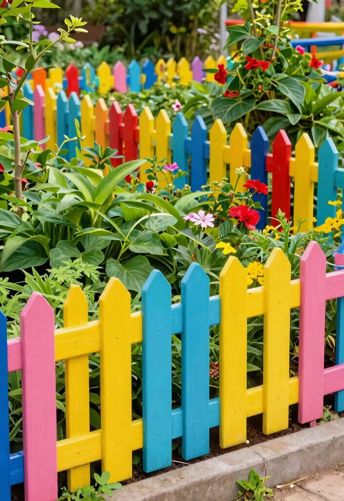 12 Cheapest Fence Ideas That Actually Look Good From the Street - 9. Colorful Vinyl Fencing 1