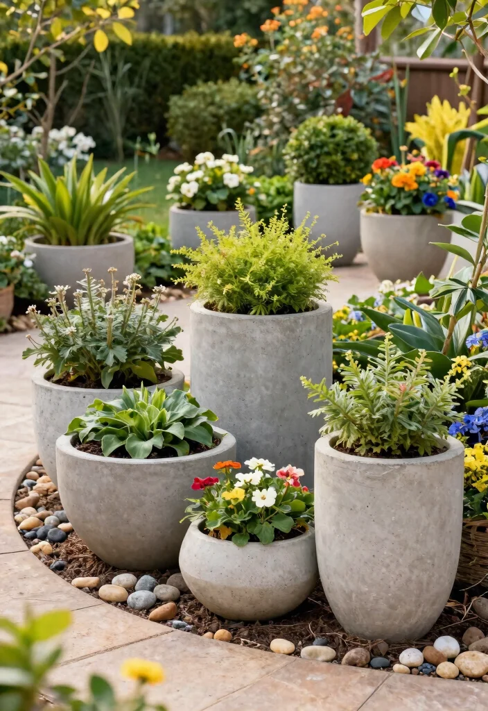 12 Concrete Planter Boxes That Don't Crack in Winter Freeze - 11. Affordable Concrete Planters 1