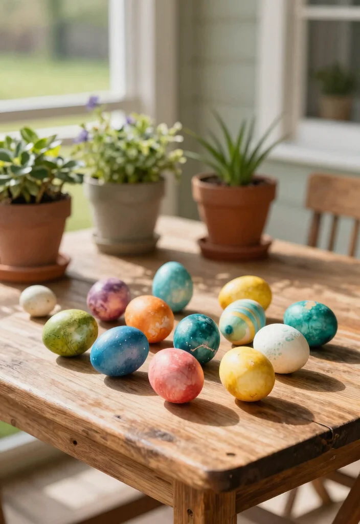 12 Easter Porch Decor Ideas That Survive Wind and Rain - 5. Eco-Friendly Easter Eggs 1