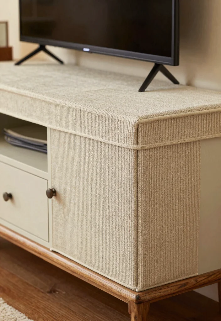 12 Farmhouse TV Stand Decor Ideas That Hide Ugly Cords - 3. Stylish Cord Covers 1