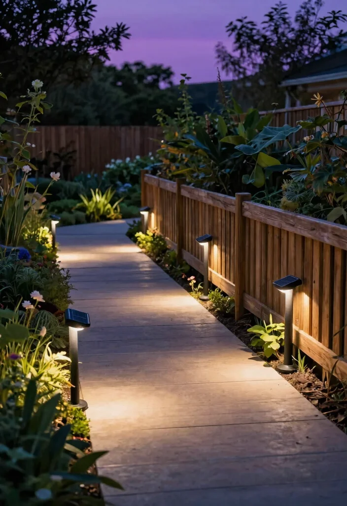 12 Fence Lighting Ideas That Install Without Drilling or Wiring - 4. Solar Pathway Lights 1