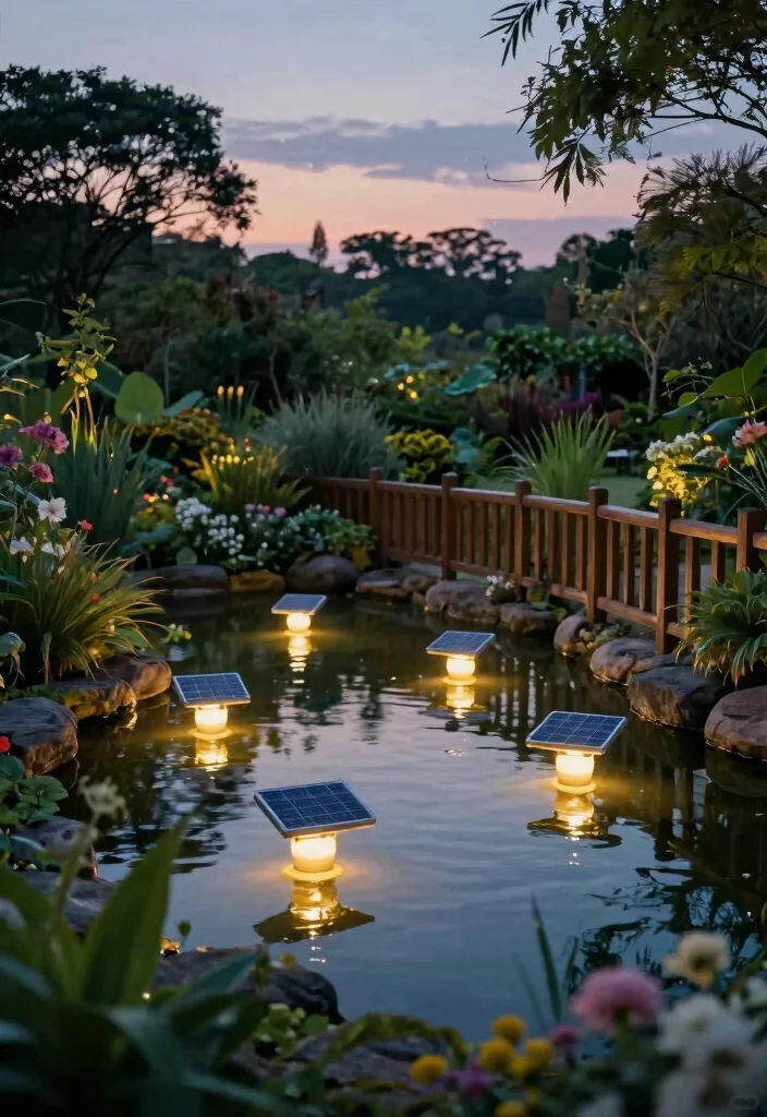 12 Fence Lighting Ideas That Install Without Drilling or Wiring - 8. Floating Solar Lights 1