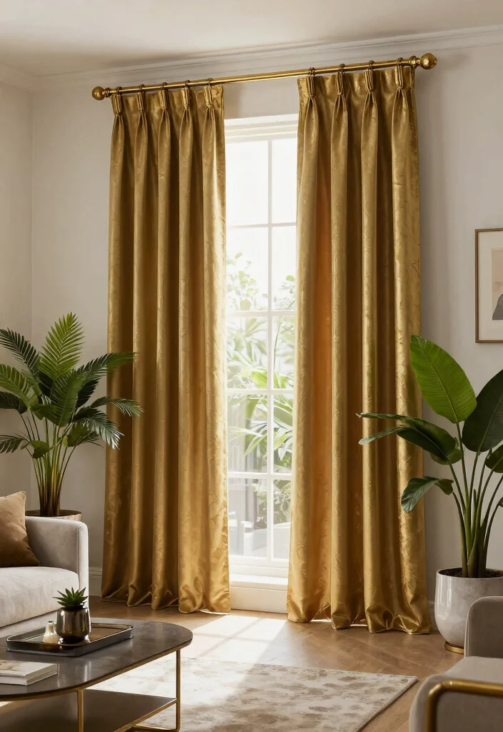 12 Floor to Ceiling Curtains That Make Low Ceilings Look Higher - 10. Statement Hardware 1