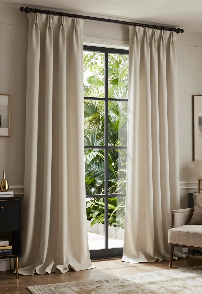12 Floor to Ceiling Curtains That Make Low Ceilings Look Higher - 11. Custom Draperies 1