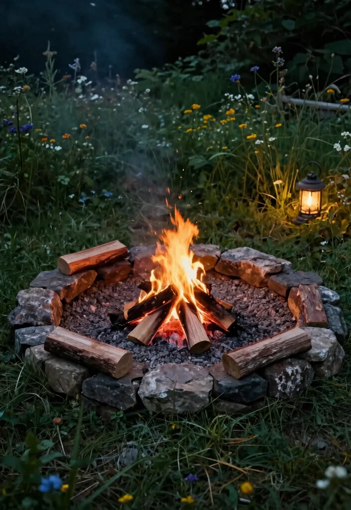 12 Rustic Backyard Fire Pit Ideas That Look High-End on a Budget - 11. Campfire Ring with Gravel 1