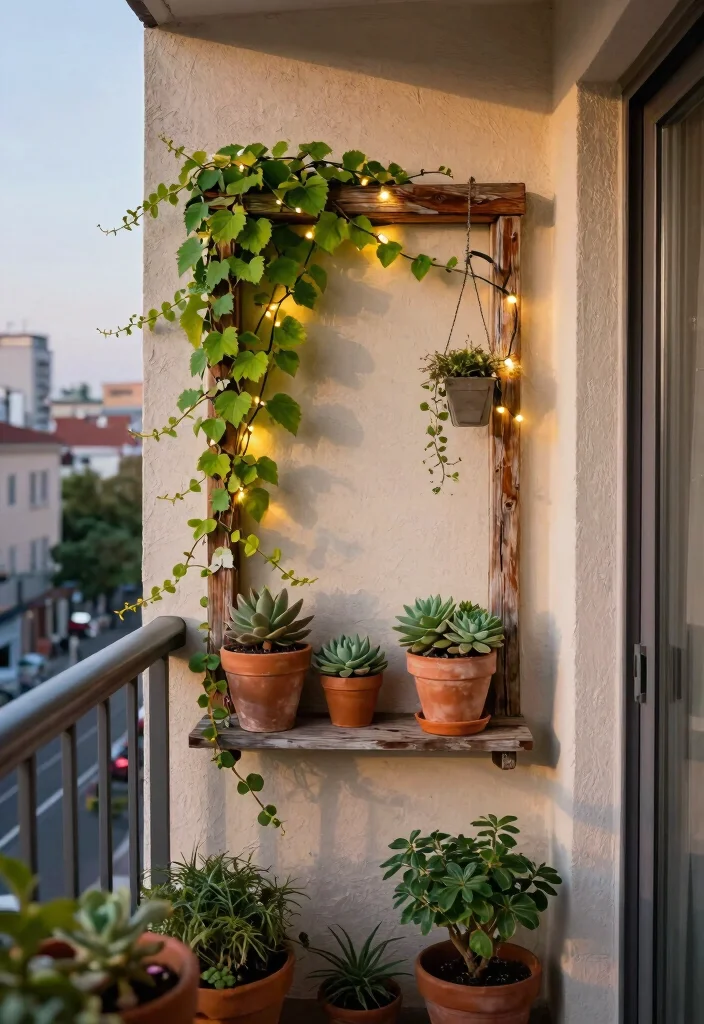 12 Small Balcony Decor Indian Ideas for Tight City Spaces - 4. Garden Wall Art 1