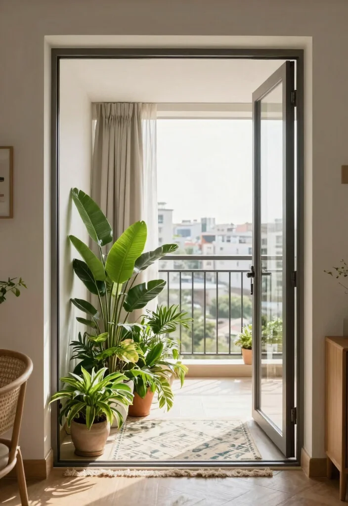 12 Small Balcony Decor Indian Ideas for Tight City Spaces - 7. Indoor-Outdoor Flow 1