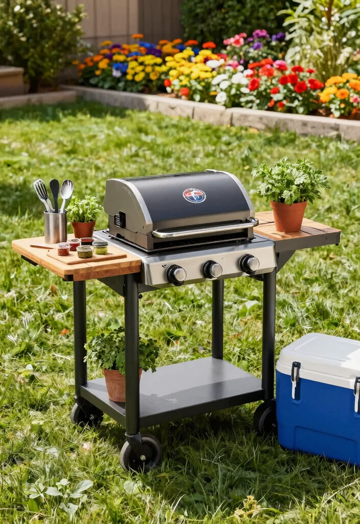 12 Small Outdoor Kitchen Ideas That Don't Need a Full Build-Out - 1. Portable Grill Station 1