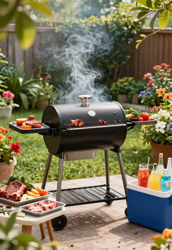 12 Small Outdoor Kitchen Ideas That Don't Need a Full Build-Out - 11. Mini Smoker 1