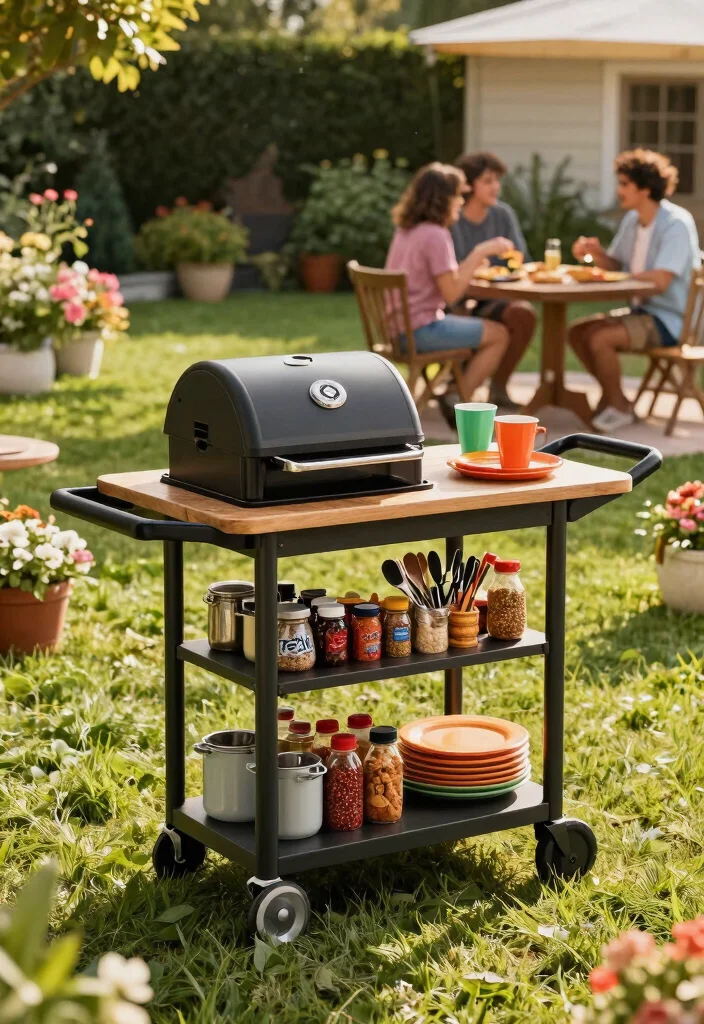 12 Small Outdoor Kitchen Ideas That Don't Need a Full Build-Out - 5. BBQ Cart 1