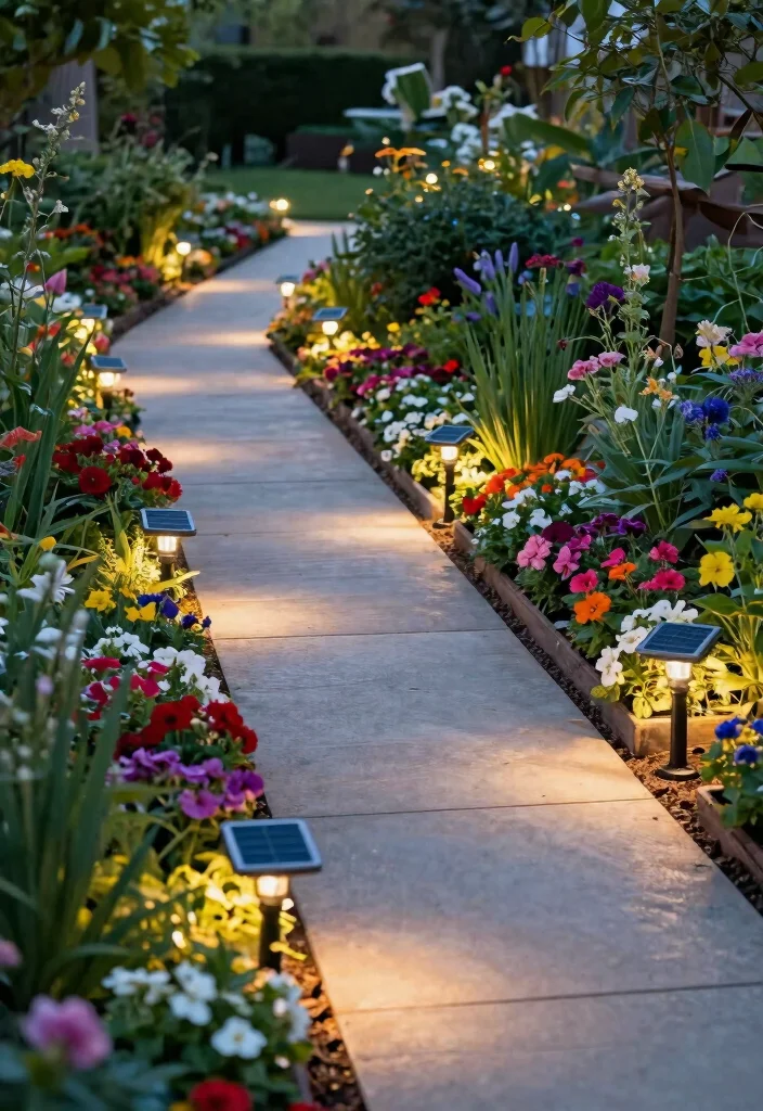 12 Solar Lights Ideas Outdoor Walkway Paths That Stay Lit All Night - 10. Solar Lights with Integrated Planters 1