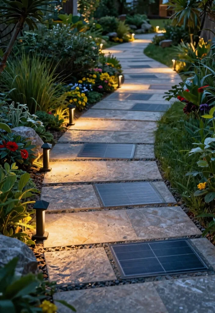 12 Solar Lights Ideas Outdoor Walkway Paths That Stay Lit All Night - 3. Solar Pathway Pavers 1