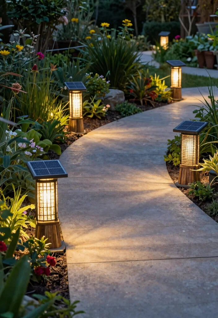 12 Solar Lights Ideas Outdoor Walkway Paths That Stay Lit All Night - 9. Eco-Friendly Solar Path Lights 1