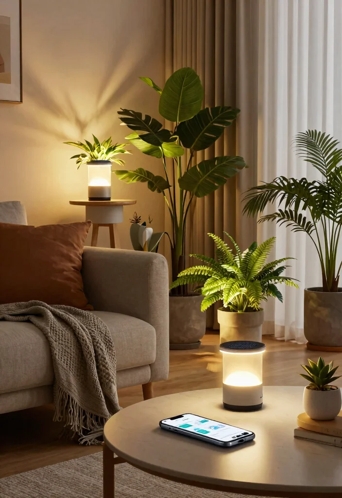 12 Spot Lights Ceiling Living Room Ideas That Don't Need Rewiring - 10. Smart Solar Spot Lights for a Tech-Savvy Touch 1