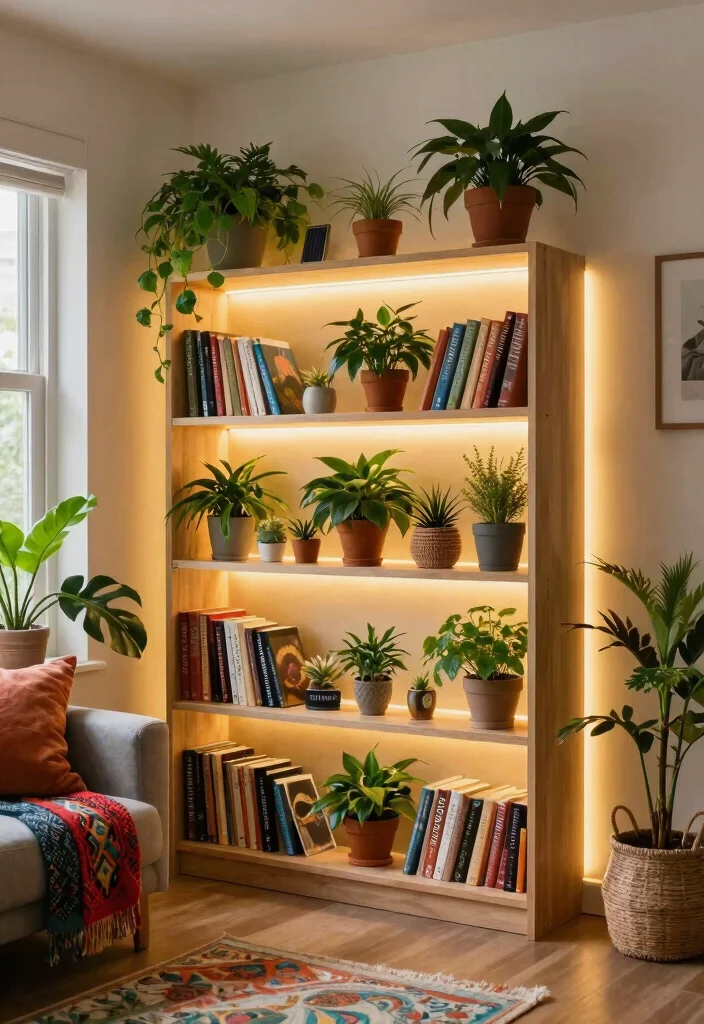 12 Spot Lights Ceiling Living Room Ideas That Don't Need Rewiring - 12. Solar LED Strip Lights for a Unique Effect 1