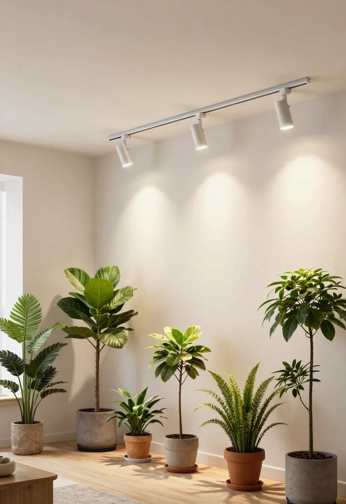 12 Spot Lights Ceiling Living Room Ideas That Don't Need Rewiring - 5. Track Lighting for Flexibility 1
