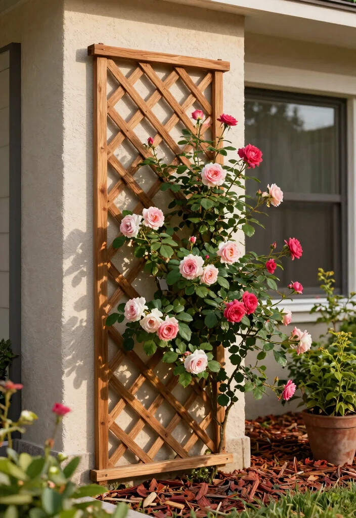 12 Trellis on House Ideas That Don't Damage Siding - 1. Classic Wooden Trellis 1