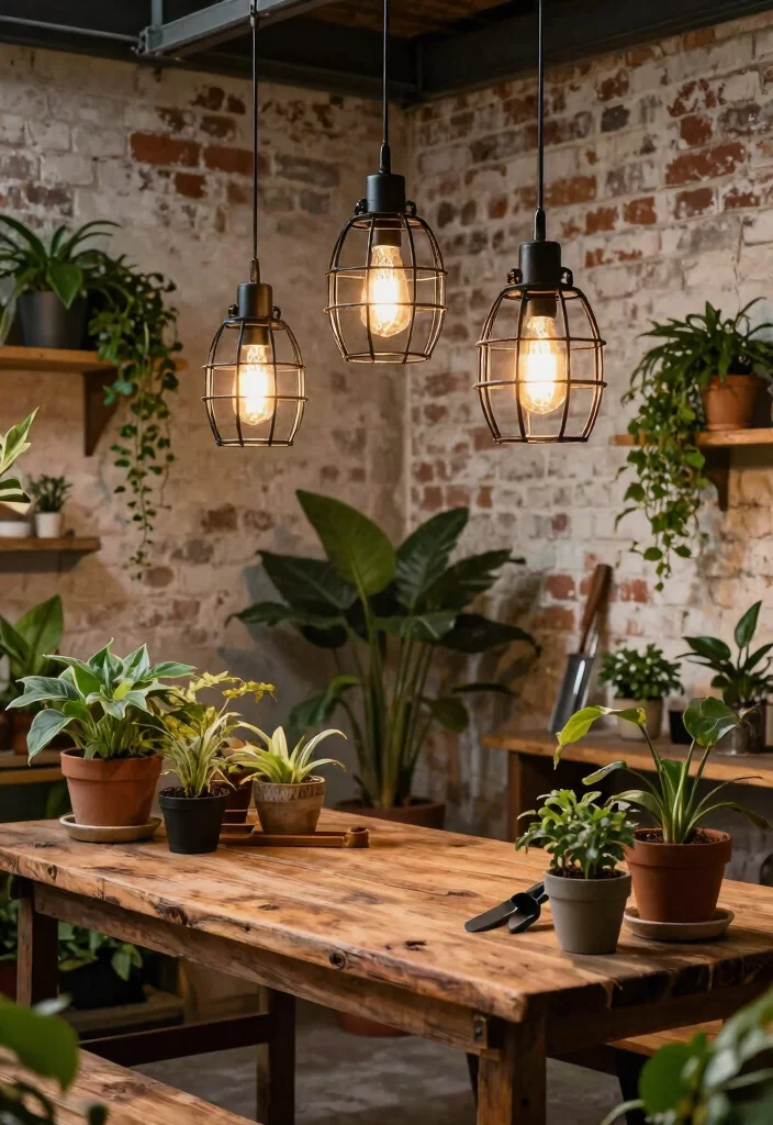 12 Vintage Ceiling Lights That Don't Look Dated - 2. Industrial-Style Cage Lights 1